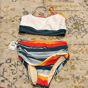 Nani Swim Bikini Set - Shaka Bralette and High Rise Bottom in Cayman